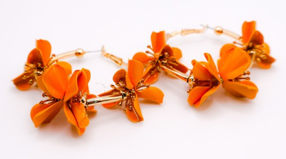 Sunny Blossom Hoop Earrings