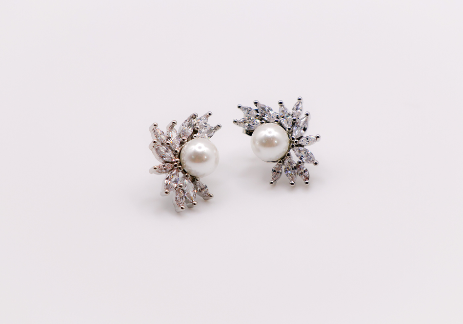 Pearlescent Blossom Earrings