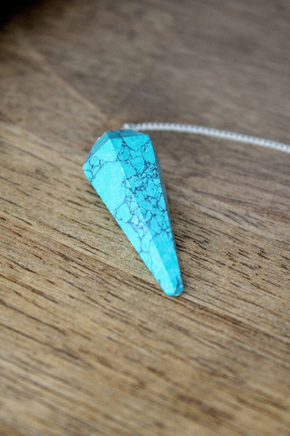 Authentic Turquoise Crystal Pendulum