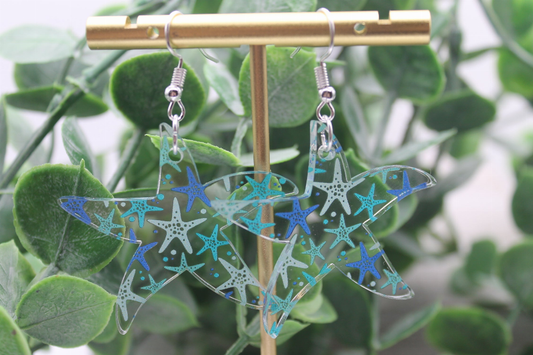 Star Fish Acrylic Dangle Earrings