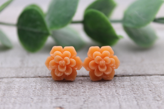 Peach Succulent Stud Earrings