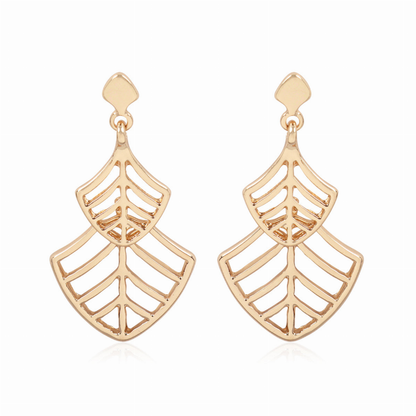 Leaf Filigree Drop dangle Earrings By DOBBI ( VARIETY OF COLORS AVAILABLE )