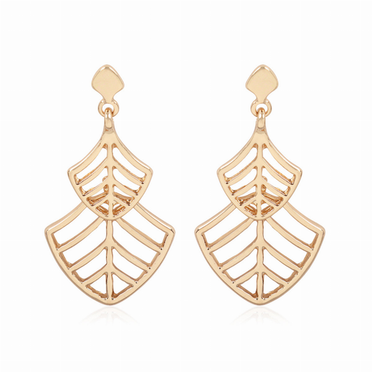 Leaf Filigree Drop dangle Earrings By DOBBI ( VARIETY OF COLORS AVAILABLE )