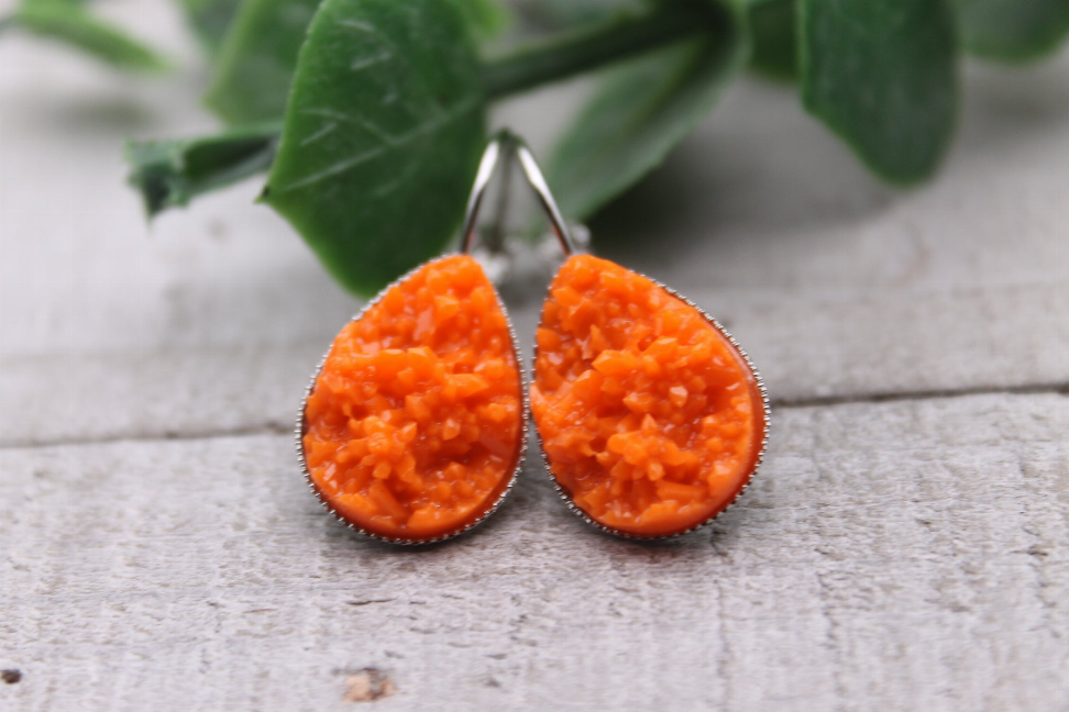 Neon Druzy French Lever Earrings