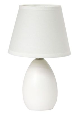 Simple Designs Mini Egg Oval Ceramic Table Lamp