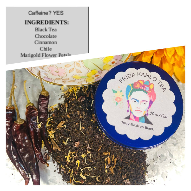 Frida Kahlo Tea in Tin Spicy Chocolate Black Mexican