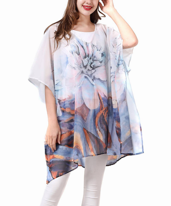 Abstract Floral Painting Tunic