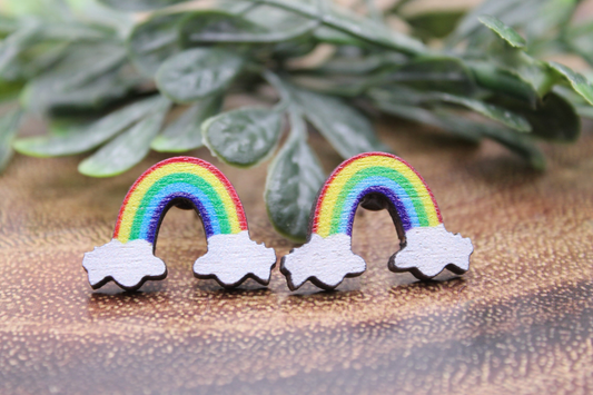 Rainbows || Stud Earrings || Hypoallergenic