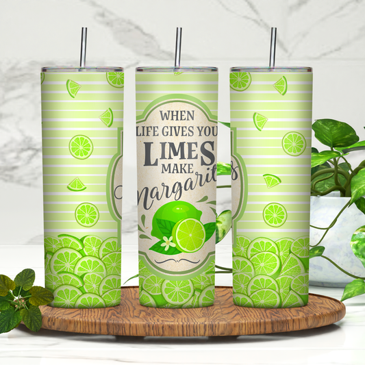 Limes and Margarita 20oz Skinny Tumbler