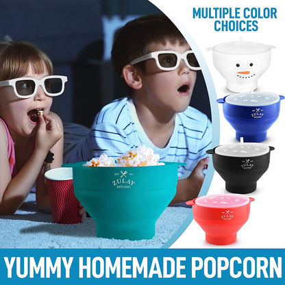 Collapsible Silicone Popcorn Maker