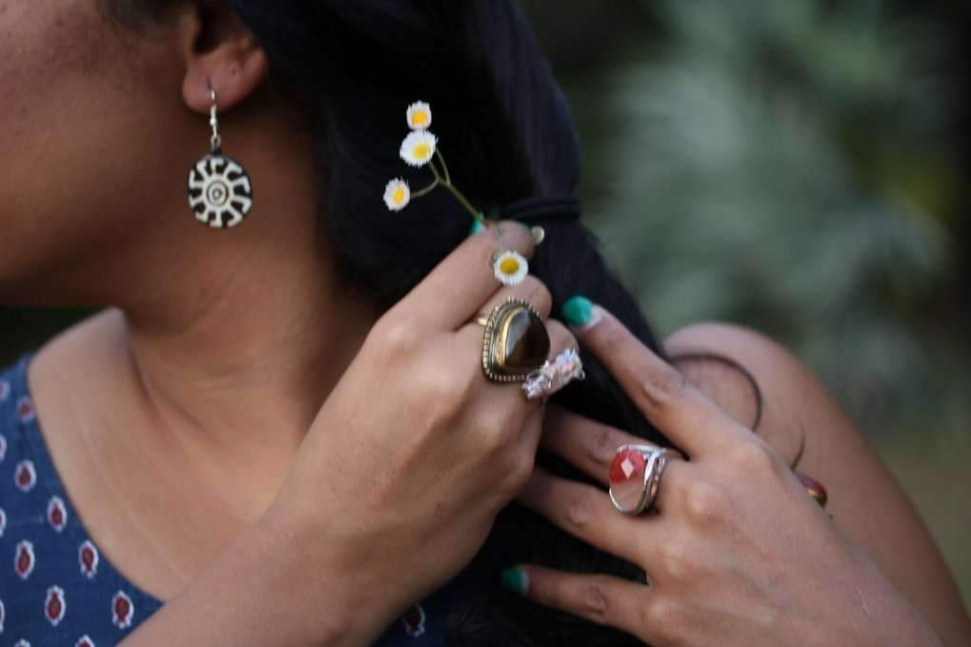 Spiritual Symbols Tribal Bone & Horn Earrings