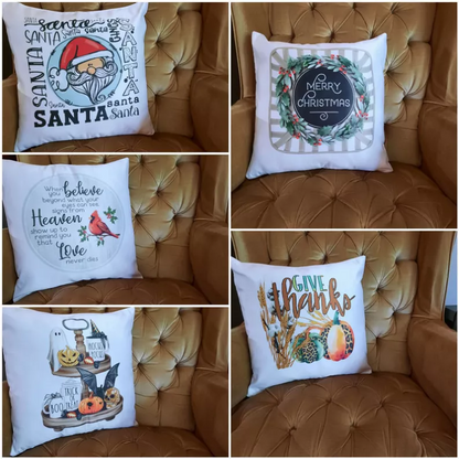 Merry christmas Basket Throw Pillow 16x16 Throw Pillow