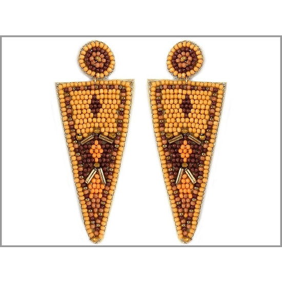 Triangle Beaded Drop Dangling Earring