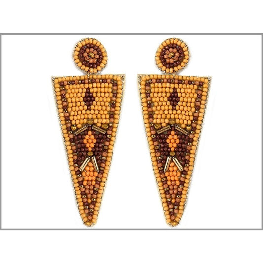 Triangle Beaded Drop Dangling Earring