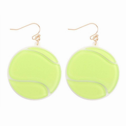 Tennis Ball Acetate Earrings