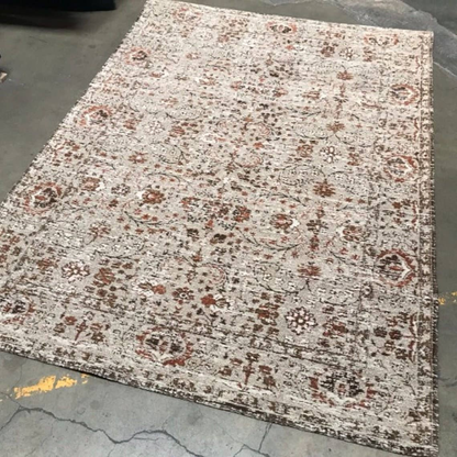 Oakton Jacquard Chenille Distressed Tapestry Area Rug