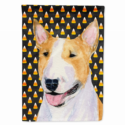 Candy Corn Halloween Dog Portrait Flag Garden Size