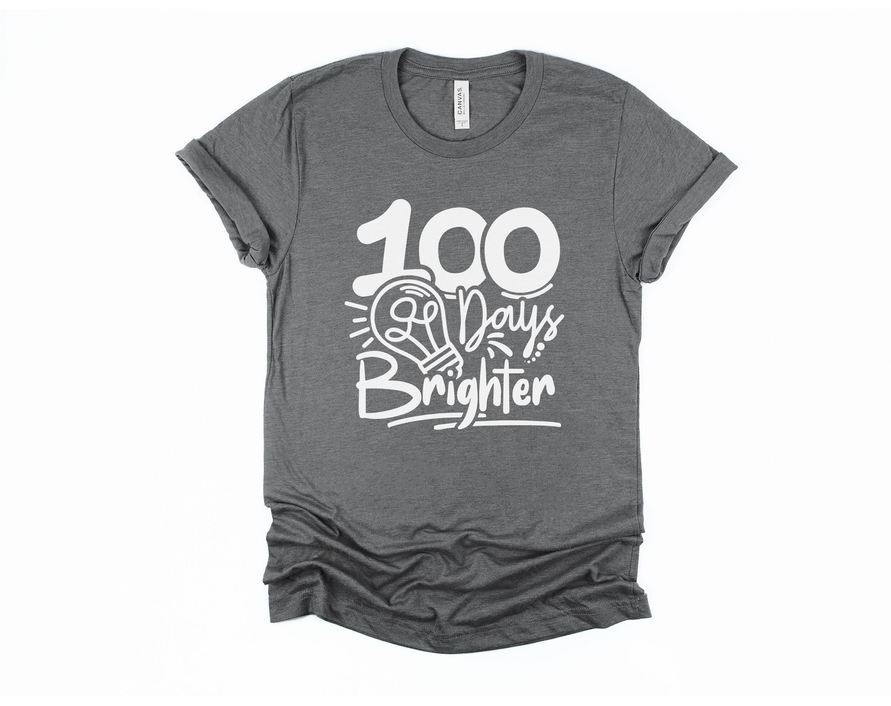 100 Days Brighter 100 Days Of School Shirt