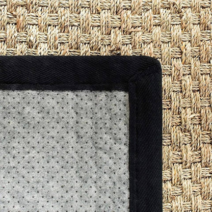 5x8 Feet Beige Basketweave Natural Seagrass Border Area Rug