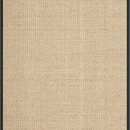 5x8 Feet Beige Basketweave Natural Seagrass Border Area Rug