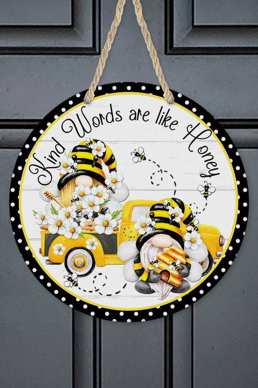 Home Decor Kind Words Are Like Honey Wall Sign Door Hanger