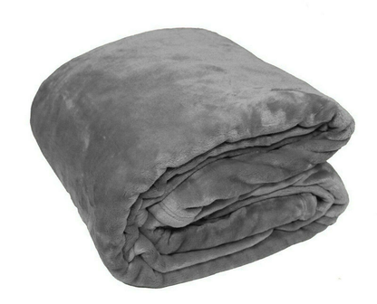 Grey Super Soft Plush Warm Cozy Bed Throw Flannel Blanket