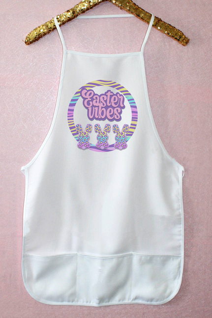 Purple Yellow Easter Vibes Circle Apron 13522a