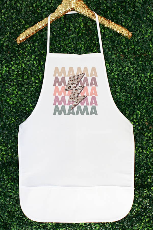 Mama Stack Leopard Bolt Kitchen Graphic Apron 99822