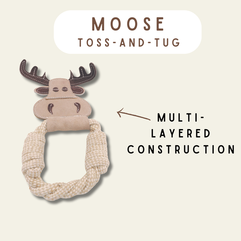 Toss and chew Rabbit leather toy