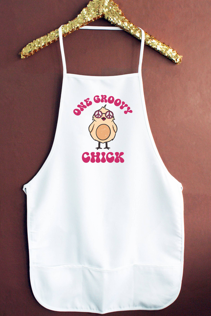 One Groovy Chick Easter Apron 18522a