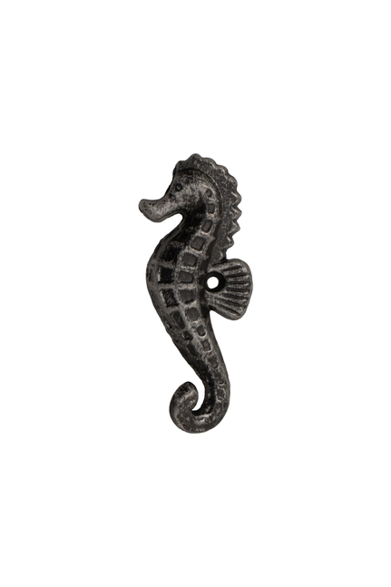 FantasHome Wall Mounted Cast Iron Home Decor Single Hook (Seahorse)