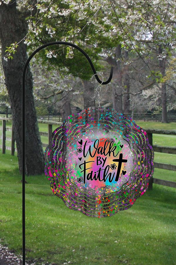 Easter Home Decor Walk By Faith Wind Spinner