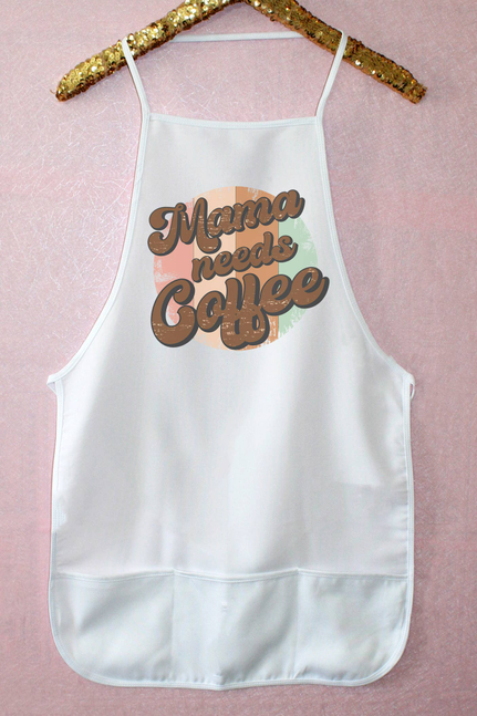 Mama Needs Coffee Circle Graphic Apron 35421