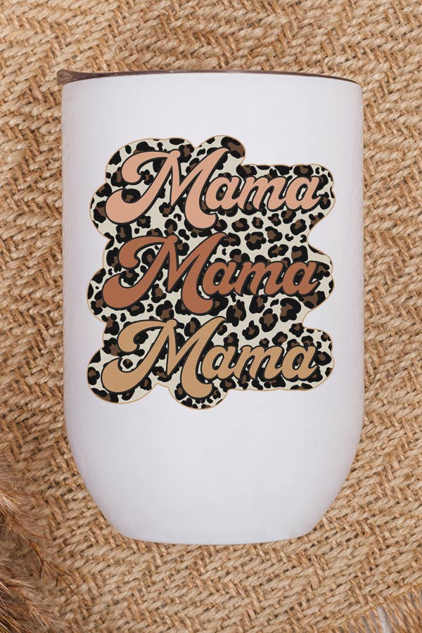 Mother's Day Wine Cup Mama Brown Stack Mom Gift