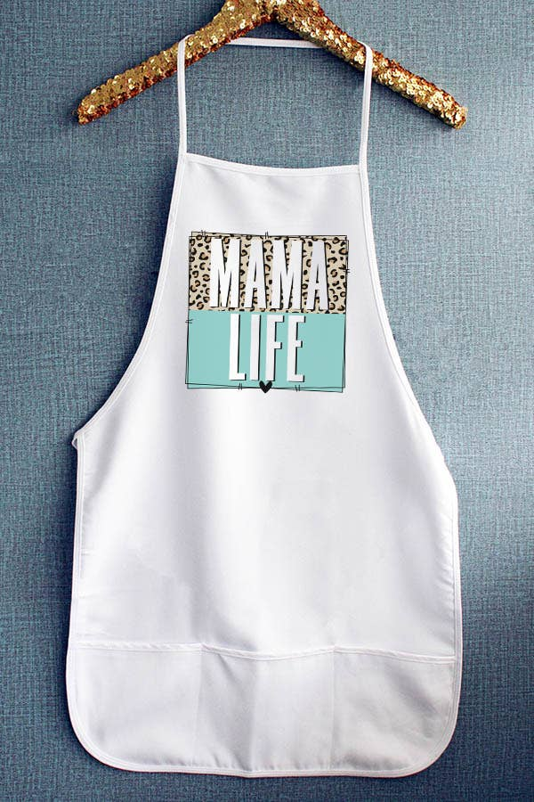 Mama Life Leopard Block Kitchen Graphic Apron 70322