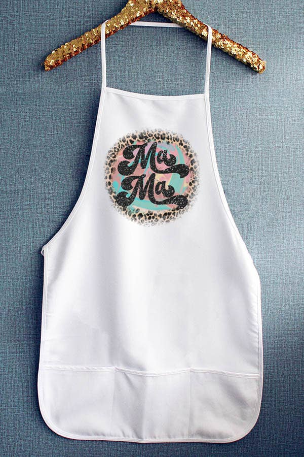 Colorful Mama Leopard Circle Kitchen Graphic Apron 19422a