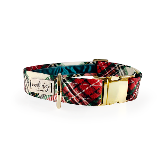 Sullivan Christmas Scottish Red & Green Tartan Plaid Buckle & Martingale Collar