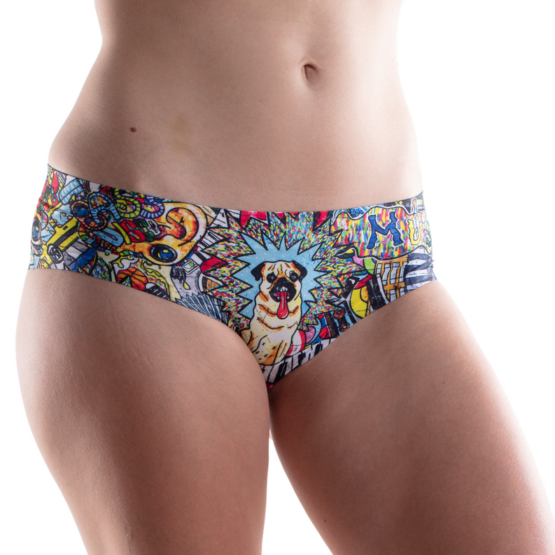 mememe GRAFFITI Pug PANTY for Women