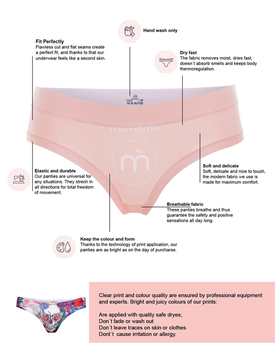 mememe ORCHID HIGH WAISTED BRIEF Panty for Women