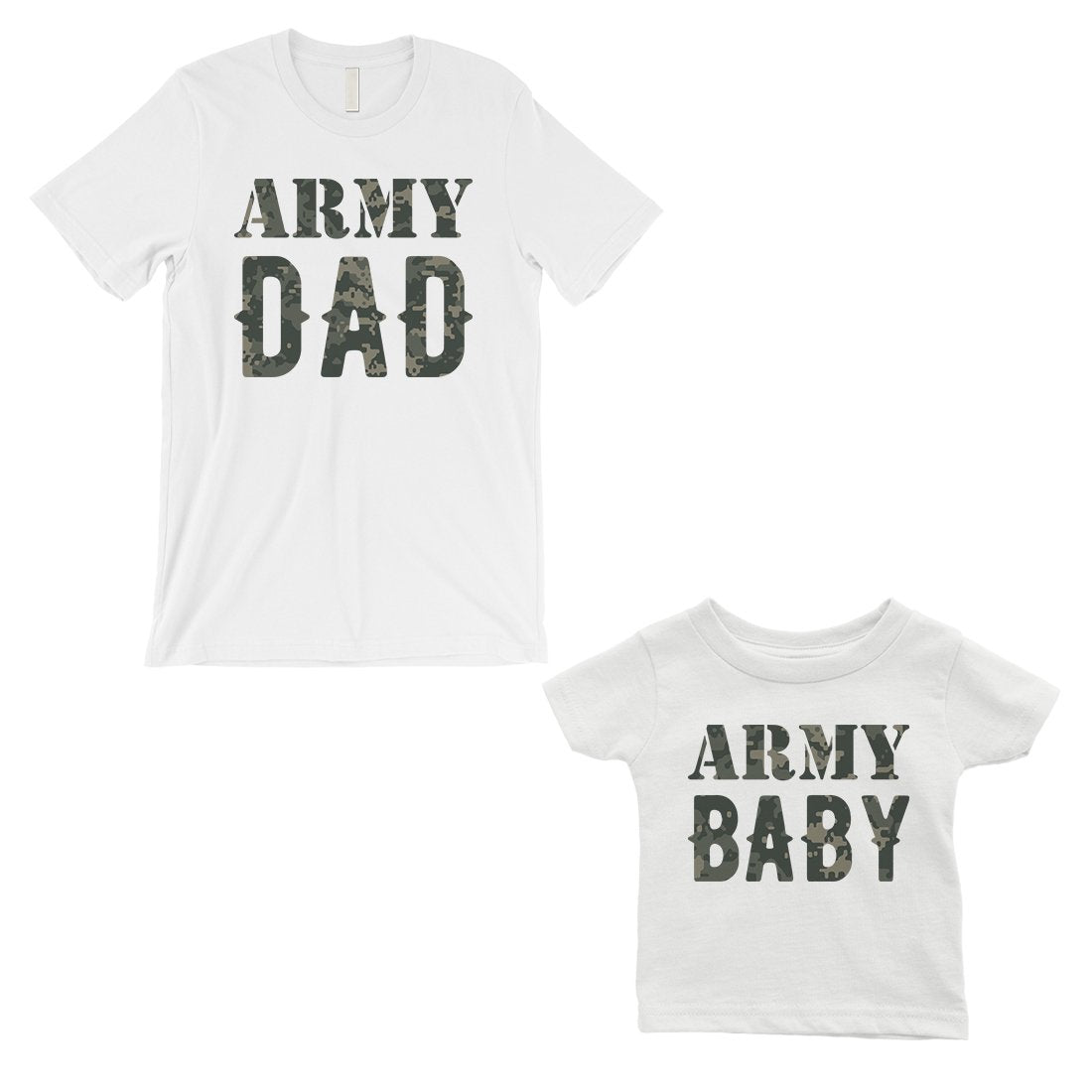 Army Dad Army Baby Dad and Baby Matching Gift T-Shirts Father's Day