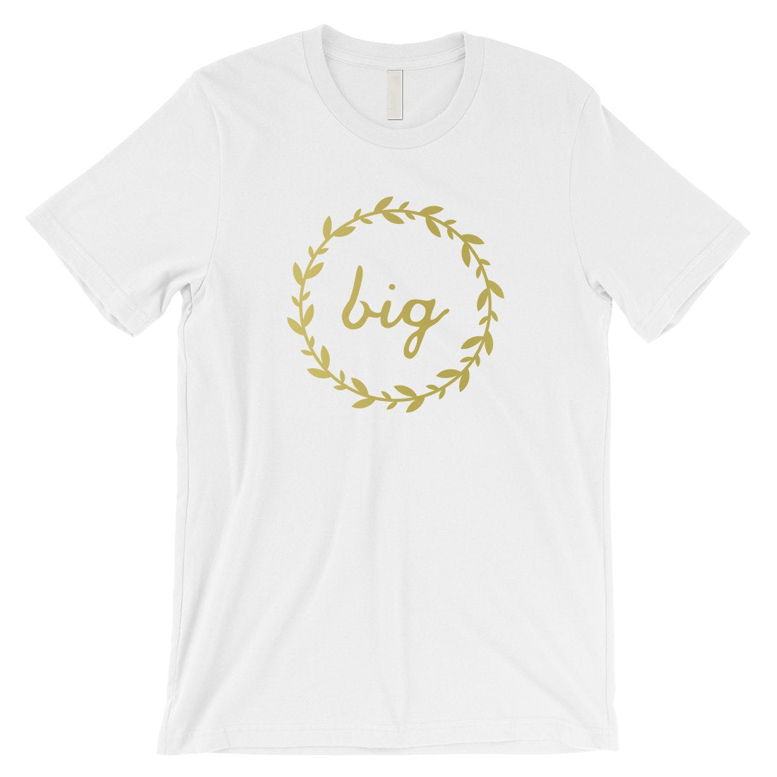 Big Little Leaf Wreath-GOLD Mens T-Shirt Beautiful Text Sweet Gift