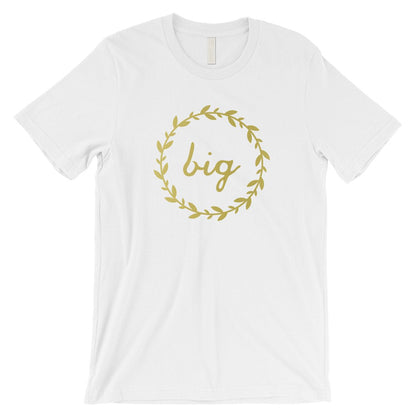 Big Little Leaf Wreath-GOLD Mens T-Shirt Beautiful Text Sweet Gift