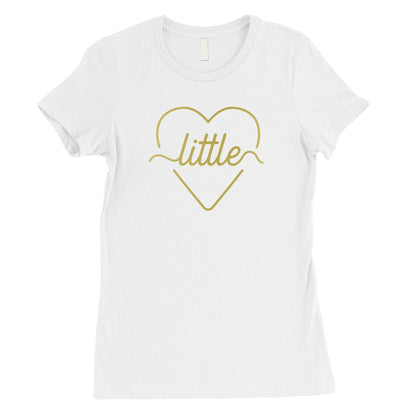 Big Little Line Heart-GOLD Womens T-Shirt Passionate Heartfelt Fun