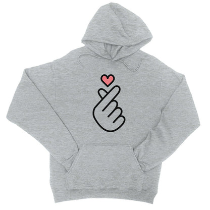 365 Printing Finger Heart Womens Korean Finger Heart Hooded Sweatshirt Gift