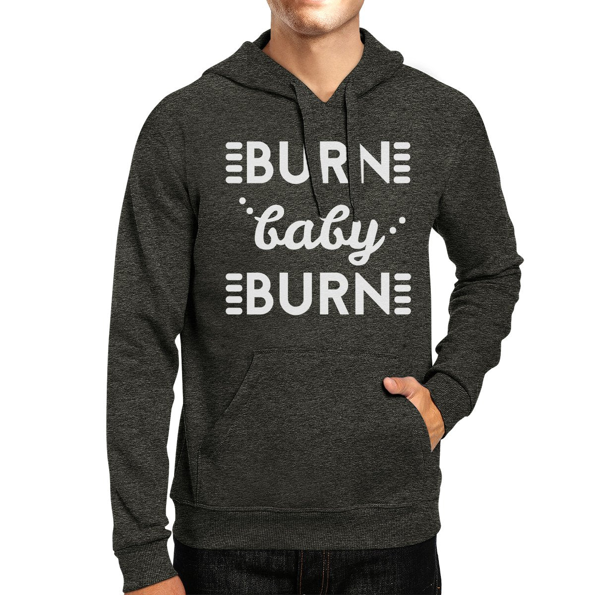 Burn Baby Unisex Pullover Hoodie Funny Gym Hooded Sweatshirt Gifts