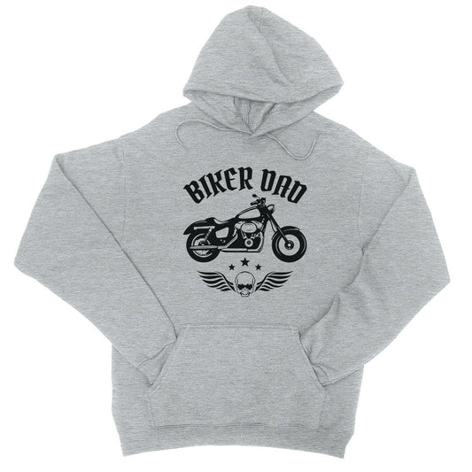 Biker Dad Unisex Fleece Hoodie Really Cool Thoughtful Fun Dad Gift