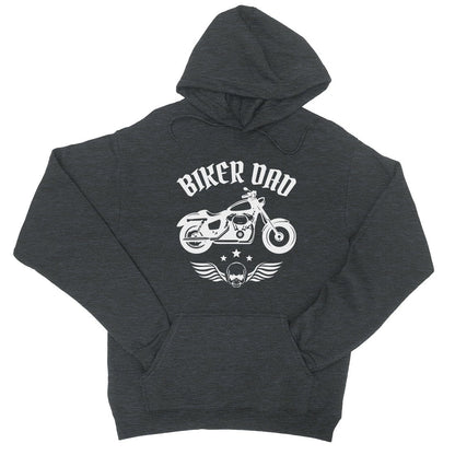 Biker Dad Unisex Fleece Hoodie Really Cool Thoughtful Fun Dad Gift