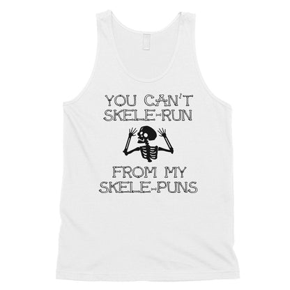 You Can't Skelerun From My Skelepuns Funny Halloween Mens Tank Top