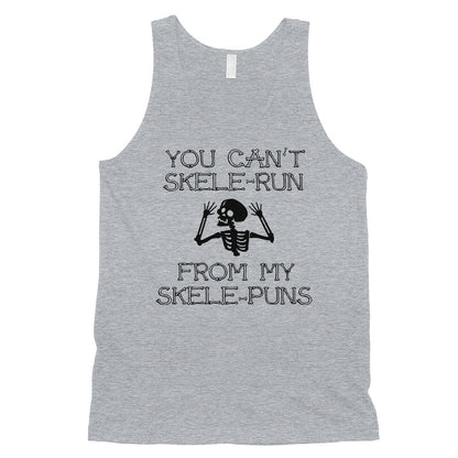 You Can't Skelerun From My Skelepuns Funny Halloween Mens Tank Top