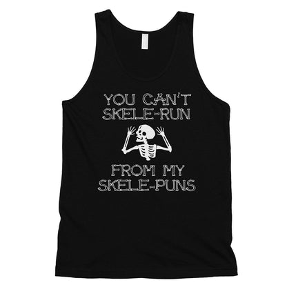 You Can't Skelerun From My Skelepuns Funny Halloween Mens Tank Top